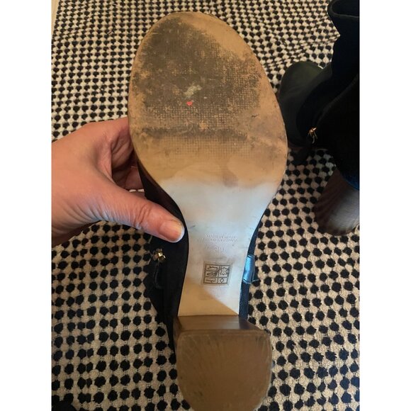 Kurt Geiger Suede and Leather Platform Heeled Ankle Boot Black Sz 39/8 Women's - Picture 12 of 13